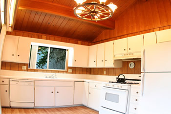 classic cabin kitchen.